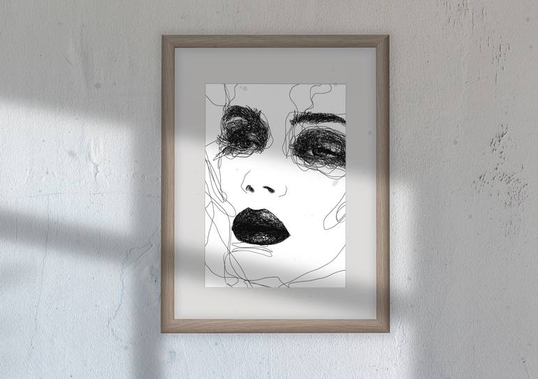 Original Black & White Fashion Digital by Renáta Pethő