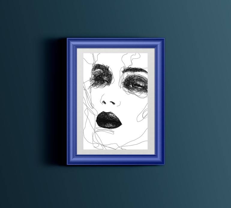 Original Black & White Fashion Digital by Renáta Pethő