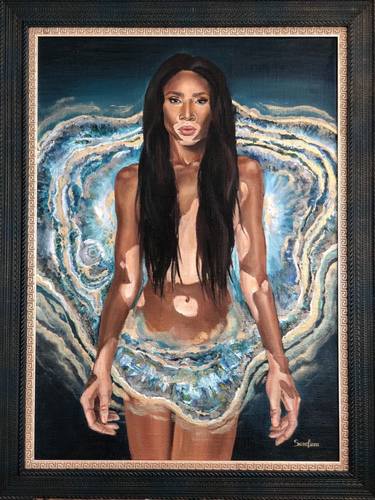 Original Surrealism People Painting by Anita Savelieva