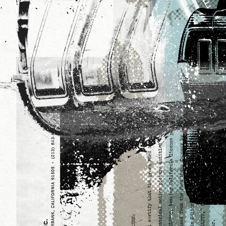 Original Modernism Car Collage by Donald Van Schilt