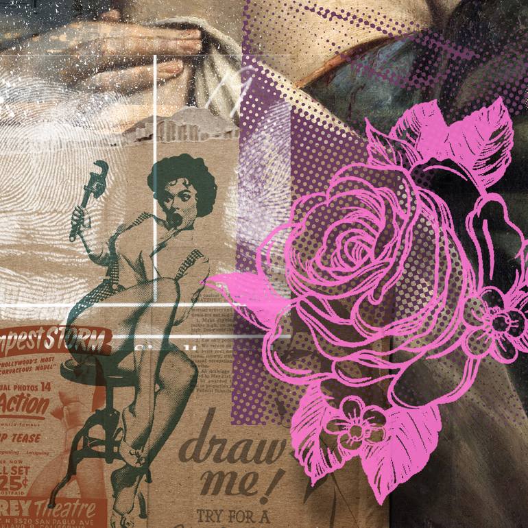Original Figurative Women Collage by Donald Van Schilt
