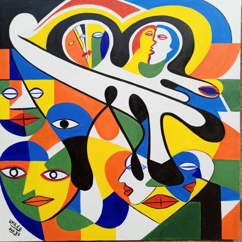 Original Abstract Expressionism Abstract Paintings by Nnanna Uma