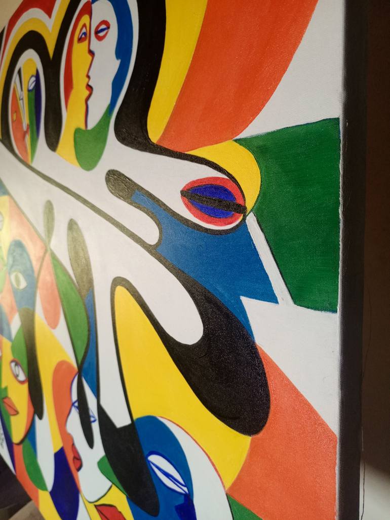 Original Abstract Expressionism Abstract Painting by Nnanna Uma
