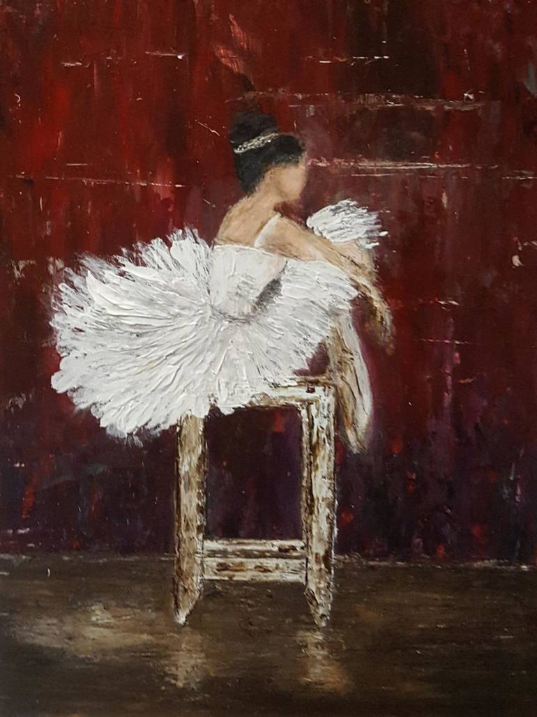 The inspired ballerina Painting by Jenny van der Hoven | Saatchi Art