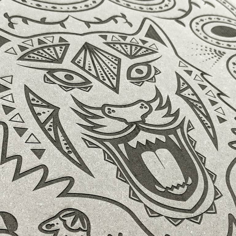 Original Folk Pop Culture/Celebrity Printmaking by Nashwa Mahmoud