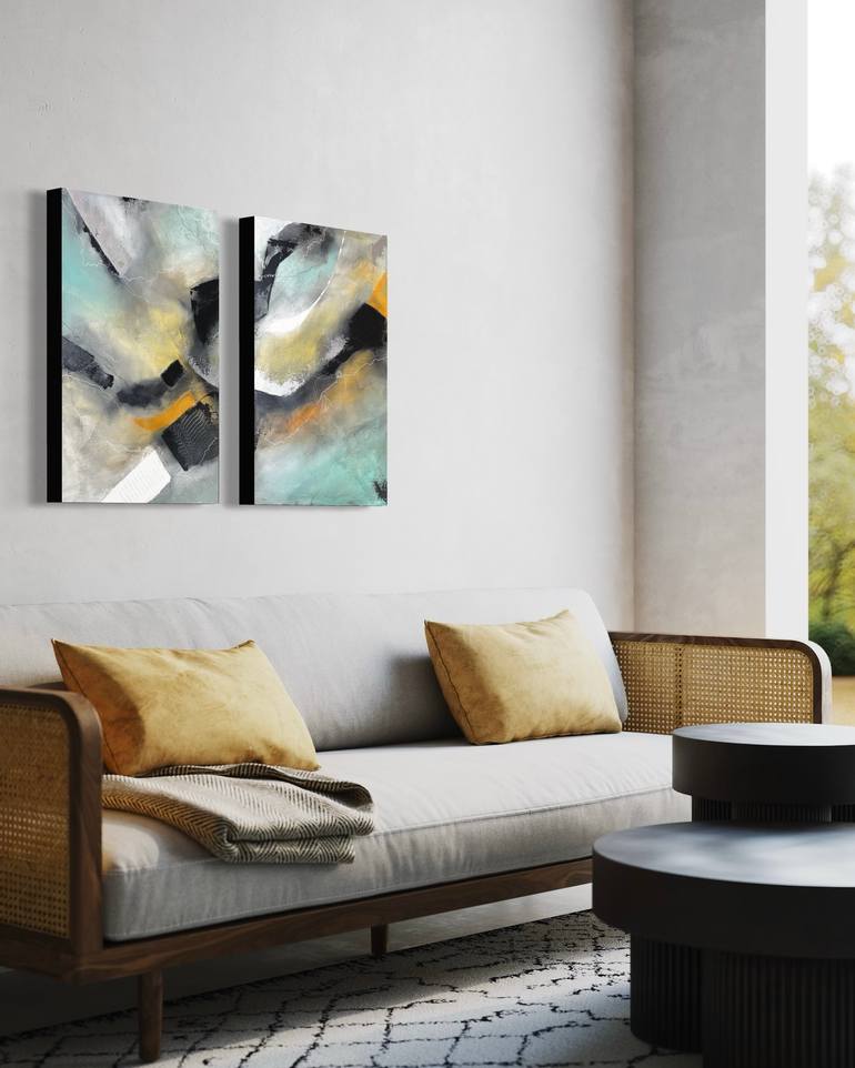 Original Abstract Expressionism Abstract Mixed Media by Vanessa Caroli
