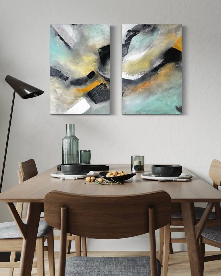 Original Abstract Expressionism Abstract Mixed Media by Vanessa Caroli