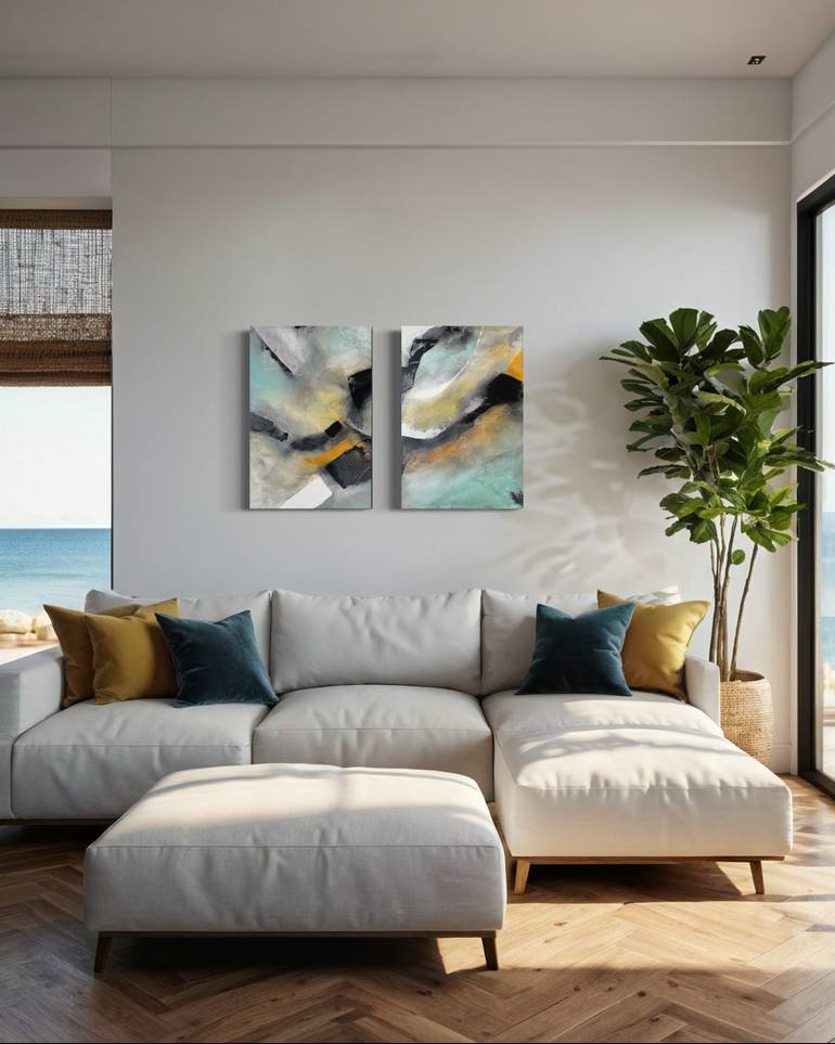Original Abstract Expressionism Abstract Mixed Media by Vanessa Caroli