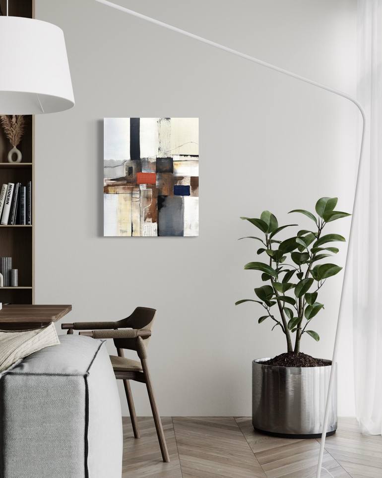 Original Abstract Expressionism Abstract Mixed Media by Vanessa Caroli