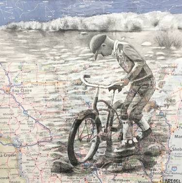 Original Realism Bicycle Drawings by Kathryn Regel