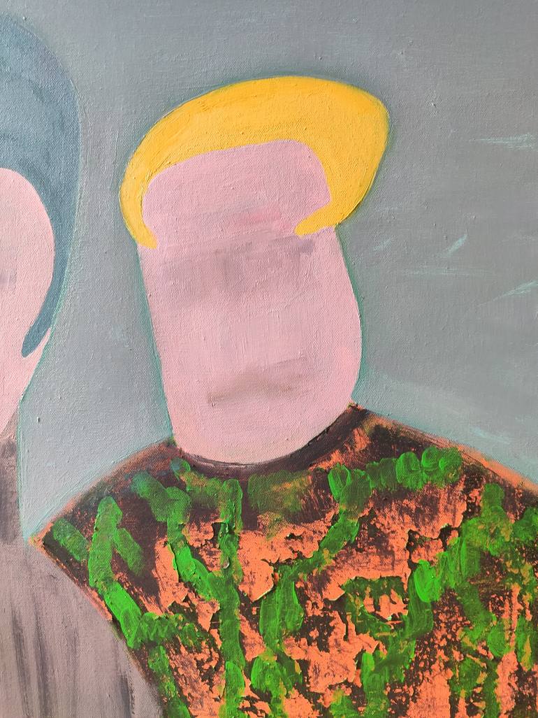 Original Abstract People Painting by Sebastian Poplawski
