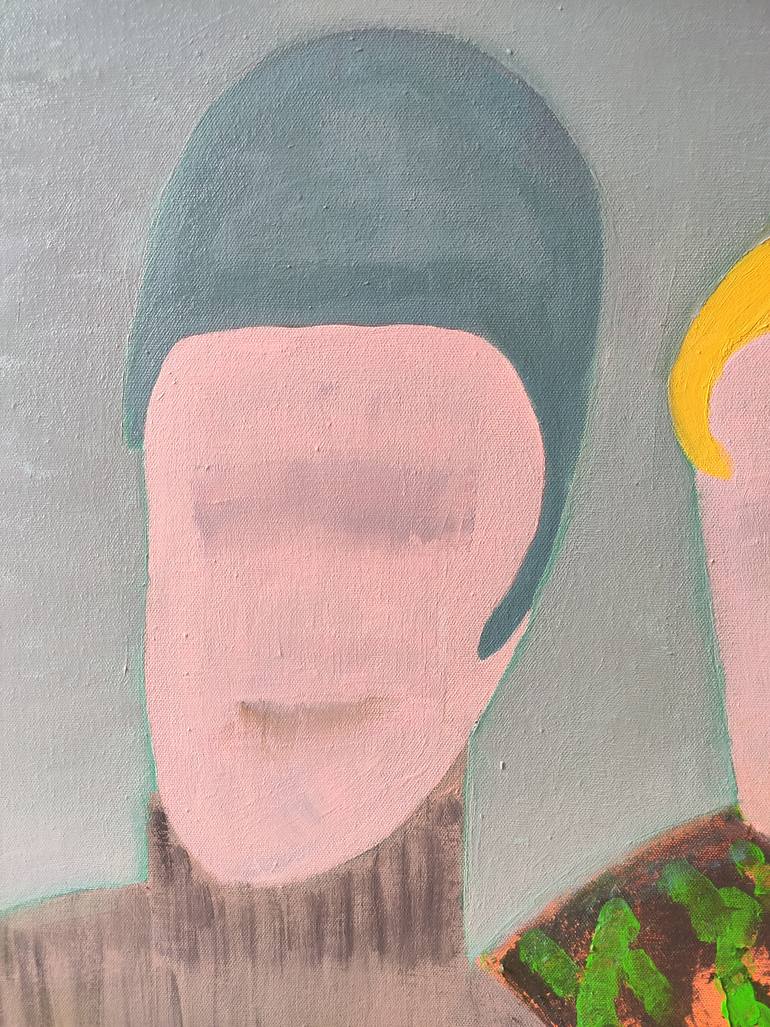 Original Abstract People Painting by Sebastian Poplawski
