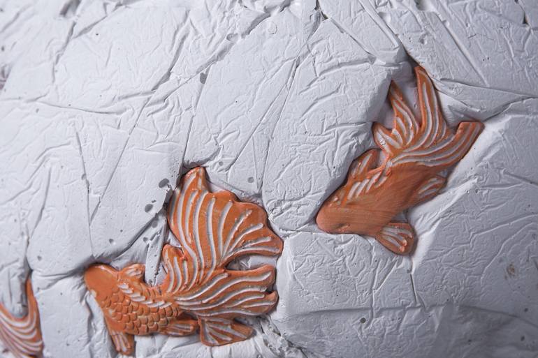 Original Fine Art Fish Sculpture by Yinan Chen