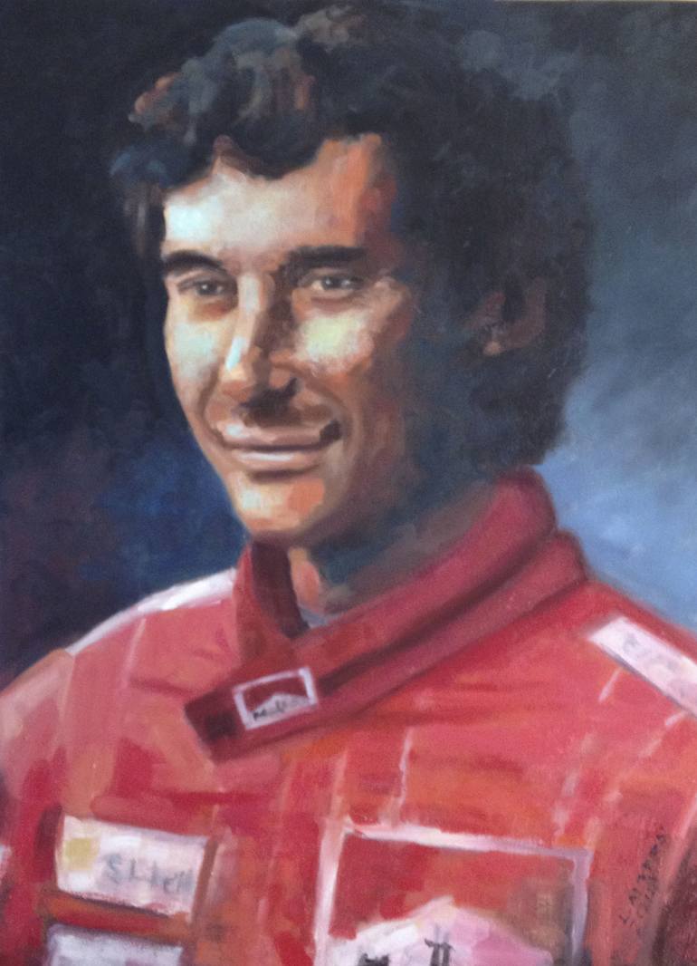 Portrait of Ayrton Senna Painting by DELETE ACCOUNT | Saatchi Art