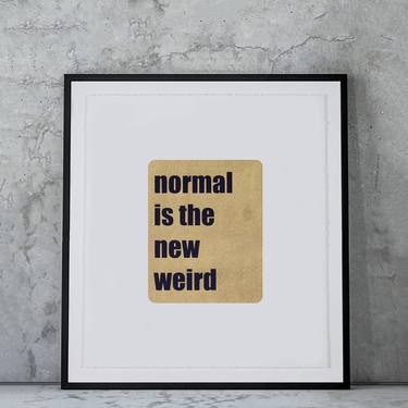 NORMAL IS THE NEW WEIRD (AP) - Blue thumb