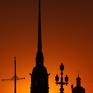 Collection The gold of the evening. Peter and Paul Fortress.