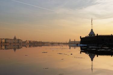 Sunset on the Neva River in the evening. - Limited Edition of 20 thumb