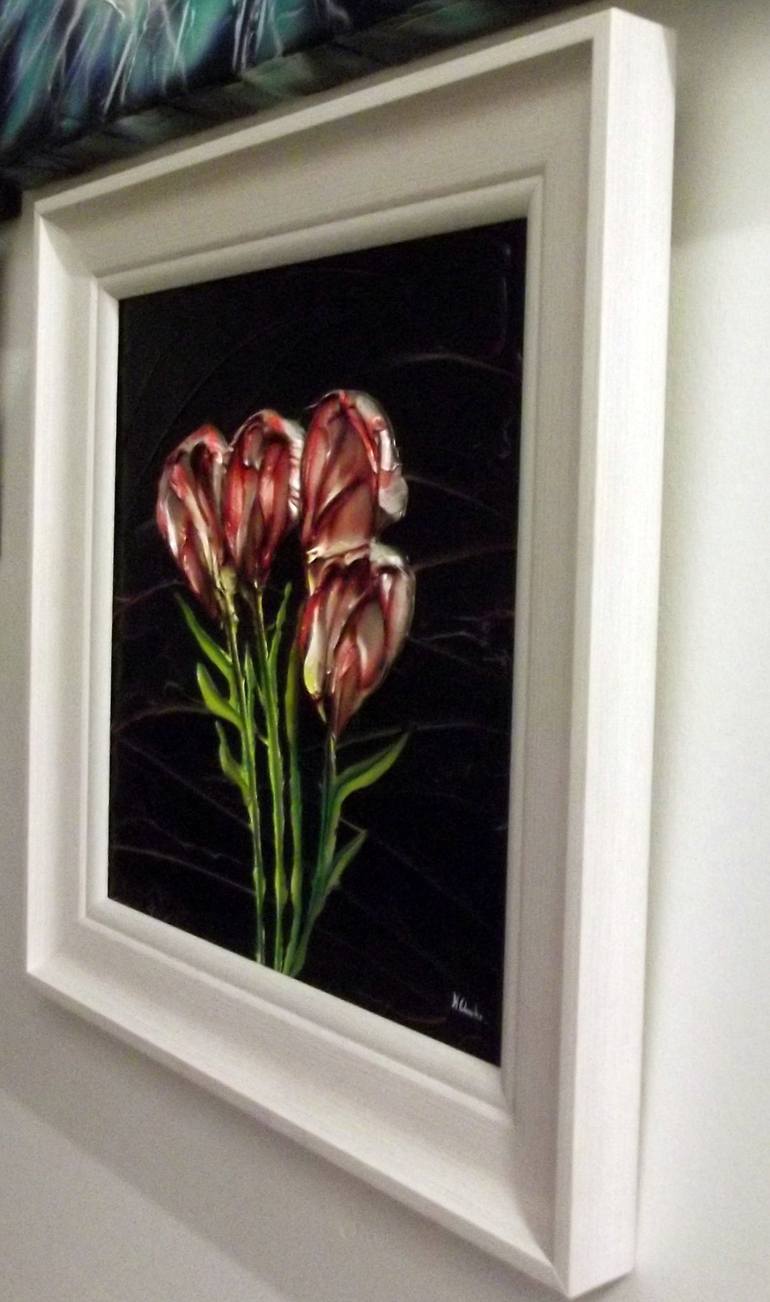 Original Art Deco Floral Painting by Kenneth Clarke