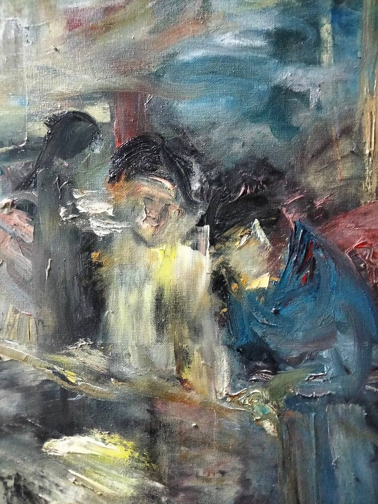 Original Abstract Botanic Painting by Amit Ari