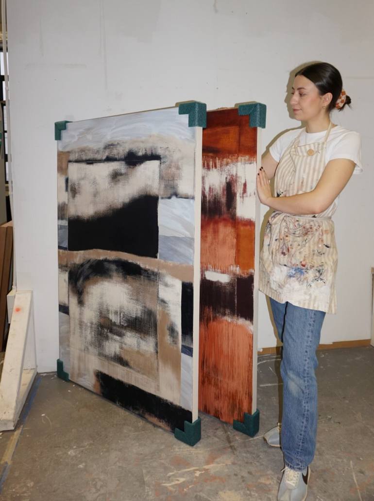 Original Abstract Expressionism Abstract Painting by Hannah Benassi