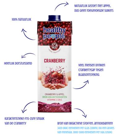 Healthy People Superfruitmix Cranberry Juice 1Litre thumb