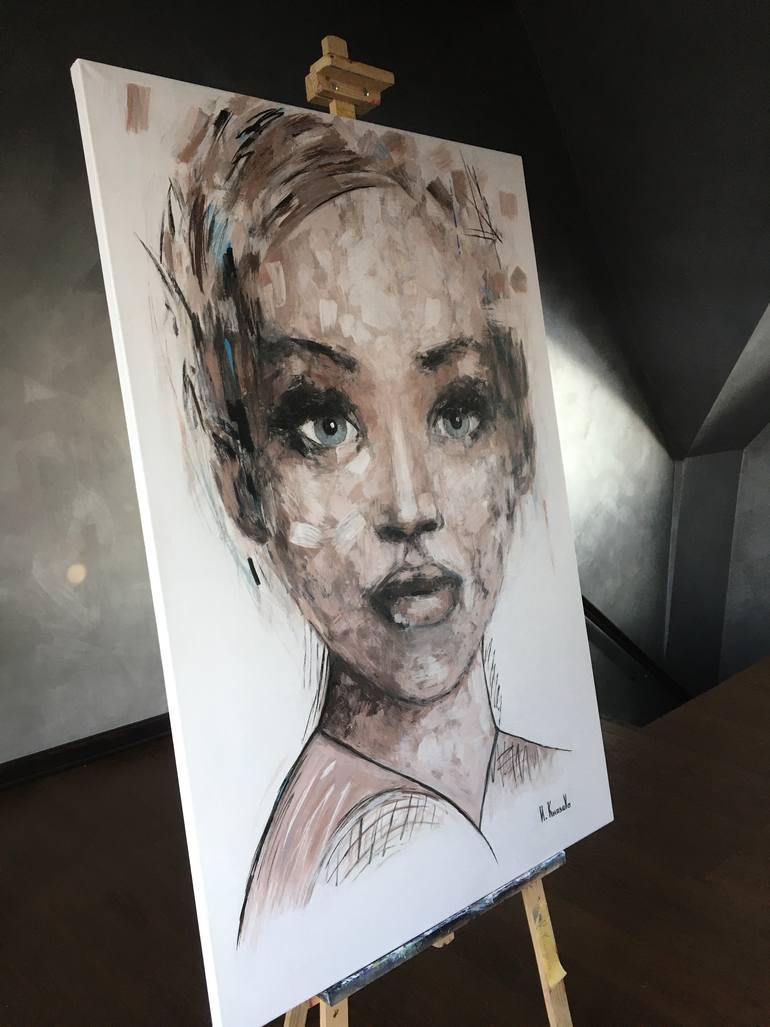 Original Figurative People Painting by Inga Kniazieva