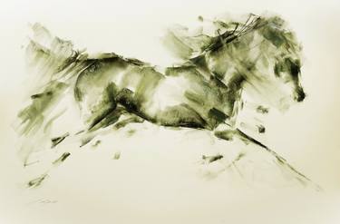 Original Minimalism Horse Paintings by Janette Lockett