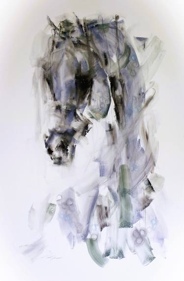 Original Minimalism Horse Paintings by Janette Lockett