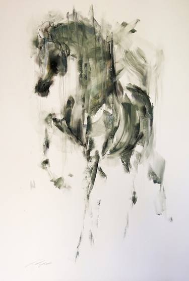 Original Minimalism Horse Paintings by Janette Lockett