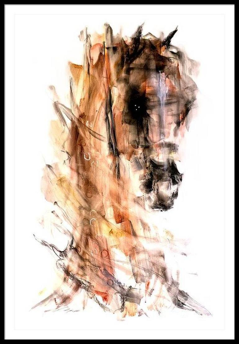 Original Impressionism Horse Painting by Janette Lockett