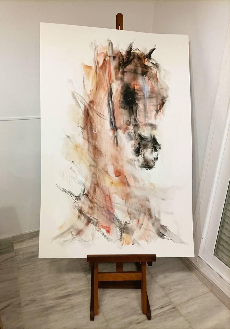 Original Impressionism Horse Painting by Janette Lockett