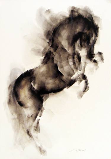 Print of Impressionism Horse Paintings by Janette Lockett