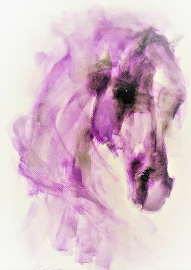 Print of Impressionism Horse Paintings by Janette Lockett