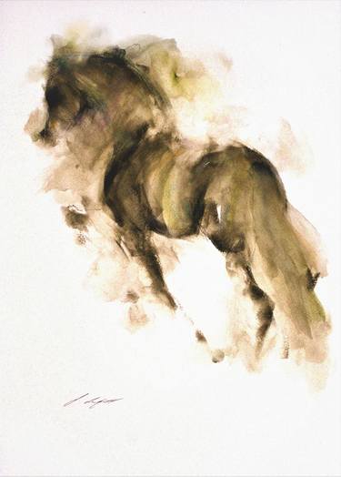Print of Abstract Expressionism Horse Paintings by Janette Lockett