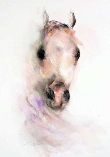Print of Fine Art Horse Paintings by Janette Lockett