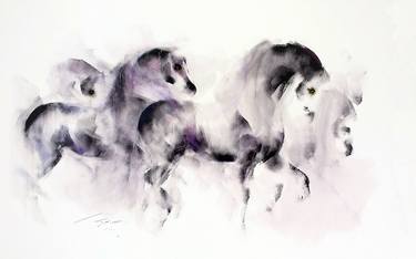 Print of Horse Paintings by Janette Lockett