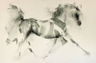 Print of Impressionism Horse Paintings by Janette Lockett