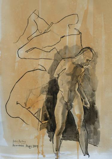 Original Figurative Nude Drawings by Ben Dray
