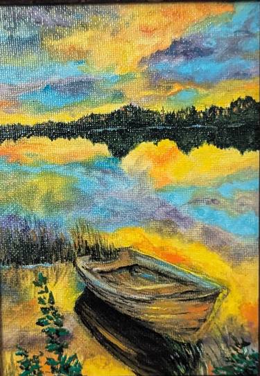 Original Classicism Boat Paintings by Liudmyla Romashchenko