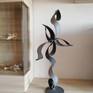 Escultura de hierro, pintura antioxido, color negro gris,