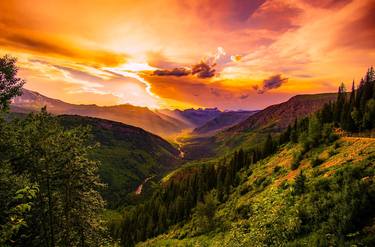 Green Mountain Near River Under Cloudy Sky during Daytime thumb