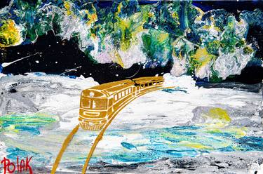 Original Train Paintings by Elena Polak
