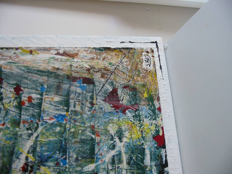 Original Art Deco Abstract Painting by Serge Arnaud
