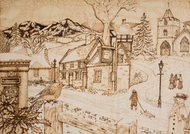 Original Rural life Drawing by Sarah Davis