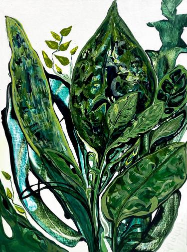 Original Abstract Botanic Paintings by Joann Amitrano