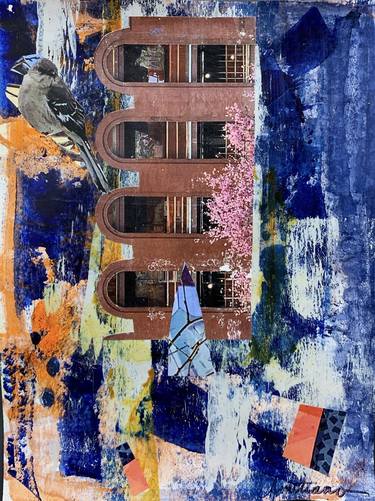 Original Abstract Cities Collage by Joann Amitrano