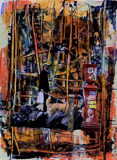Original Abstract Expressionism Cities Paintings by Joann Amitrano