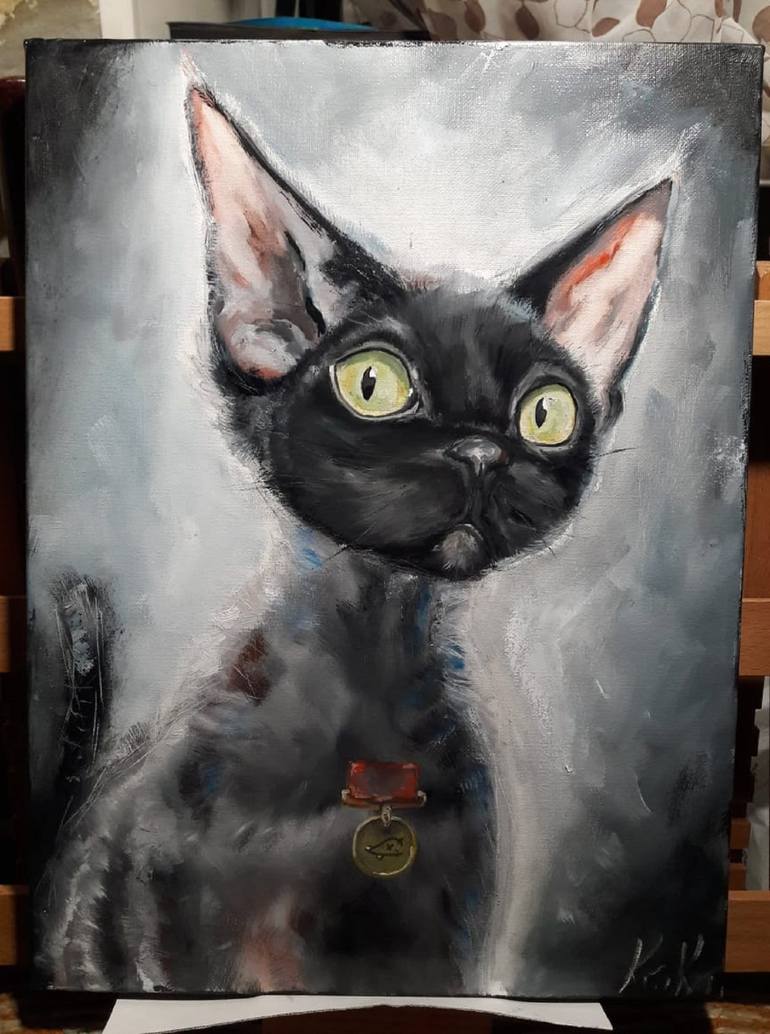 Original Fine Art Animal Painting by Kiti Kat