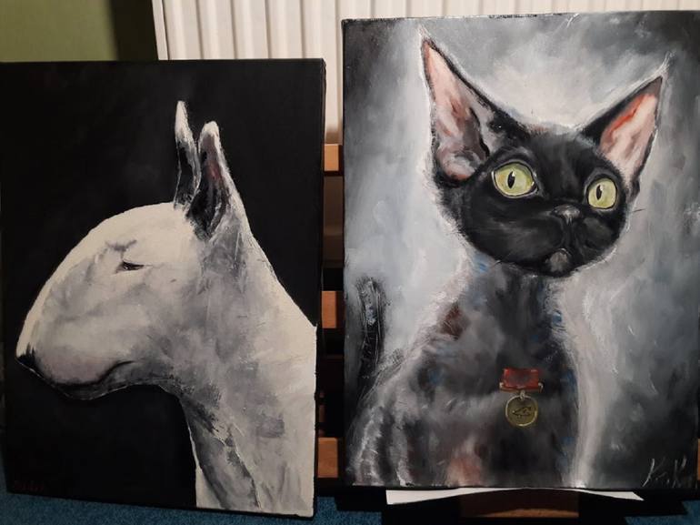 Original Fine Art Animal Painting by Kiti Kat