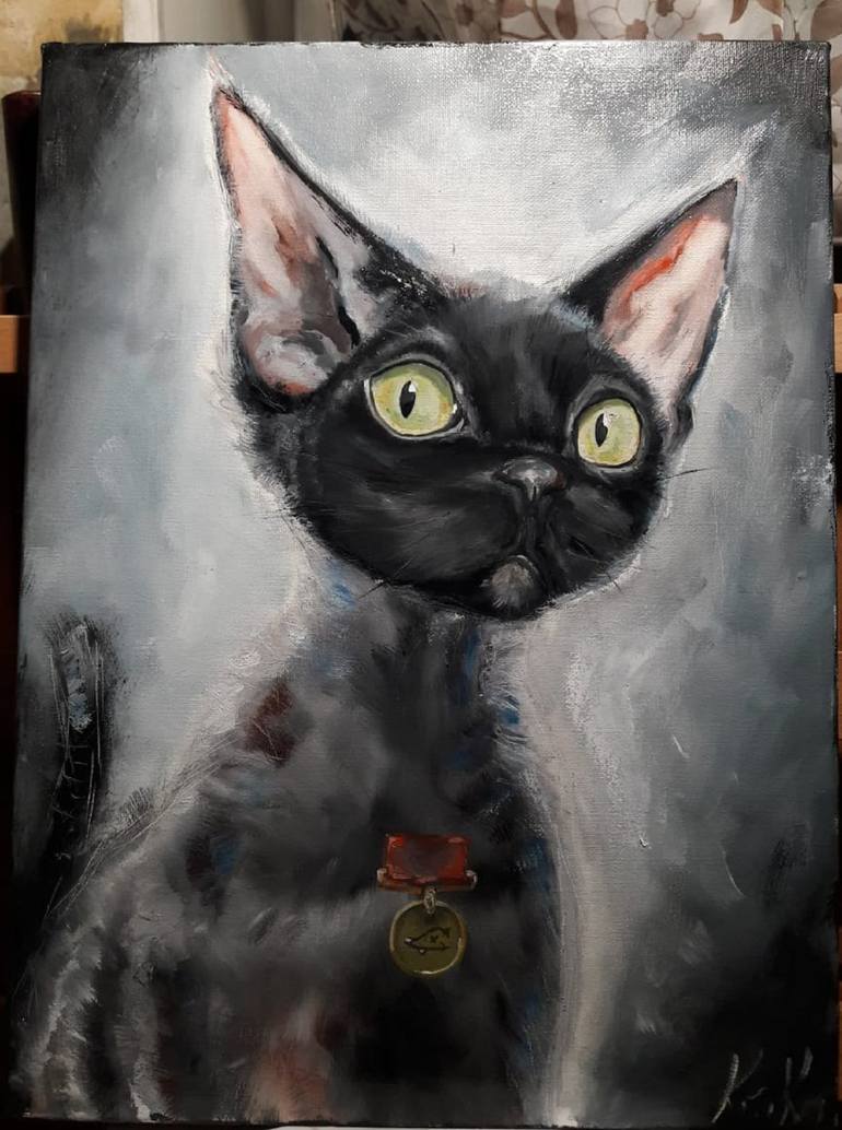 Original Fine Art Animal Painting by Kiti Kat